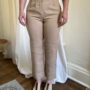 Maryam Nassir Zadeh Tan Cropped Pants